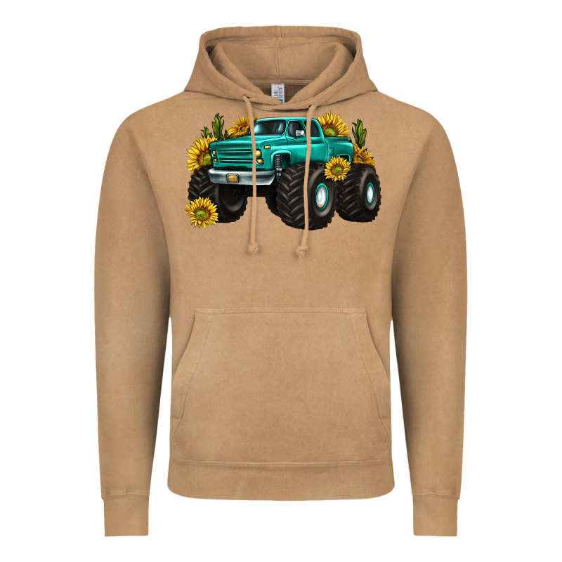 Monster Truck With Sunflower Western Vintage Hoodie by texasbilliewilder | Teevron
