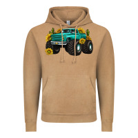 Vintage Camel monster truck with sunflower western Vintage Hoodie - texasbilliewilder