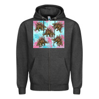 Charcoal Heather dinosaur stegosaurus Zipper Hoodie - Artiststas