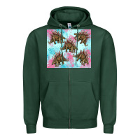 Sports Green dinosaur stegosaurus Zipper Hoodie - Artiststas