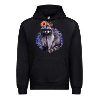 Black Raccoon with Flowers Urban Hoodie - Bettercallsaul