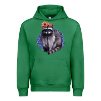 Emerald Raccoon with Flowers Urban Hoodie - Bettercallsaul