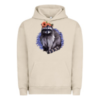 Pigment French Oak Raccoon with Flowers Urban Hoodie - Bettercallsaul