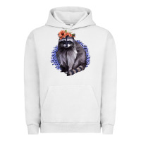 Pigment Lunar Rock Raccoon with Flowers Urban Hoodie - Bettercallsaul