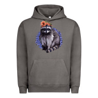 Pigment Tornado Raccoon with Flowers Urban Hoodie - Bettercallsaul
