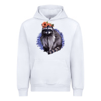 White Raccoon with Flowers Urban Hoodie - Bettercallsaul