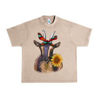 French Oak sunflower aztec ribbon goat Urban Heavy Tee - RanaPortraitStore