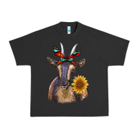 Pigment Black sunflower aztec ribbon goat Urban Heavy Tee - RanaPortraitStore