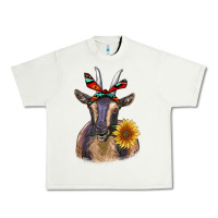 Pistachio sunflower aztec ribbon goat Urban Heavy Tee - RanaPortraitStore