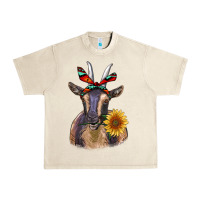 Sandshell sunflower aztec ribbon goat Urban Heavy Tee - RanaPortraitStore