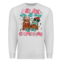 Dove Grey relax we're all crazy it's not competition Premium Sweatshirt - MaliasSmallBusiness