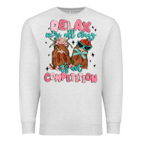 Oatmeal Heather relax we're all crazy it's not competition Premium Sweatshirt - MaliasSmallBusiness