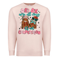 Pale Pink relax we're all crazy it's not competition Premium Sweatshirt - MaliasSmallBusiness