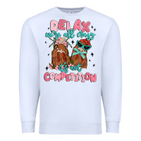 White relax we're all crazy it's not competition Premium Sweatshirt - MaliasSmallBusiness