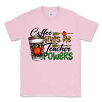 Bubblegum Pink coffee gives me teacher powers Classic Tee - CowhideDigitalArt