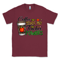 Burgundy coffee gives me teacher powers Classic Tee - CowhideDigitalArt
