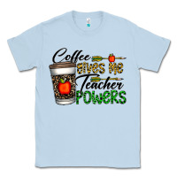 Dusty Blue coffee gives me teacher powers Classic Tee - CowhideDigitalArt