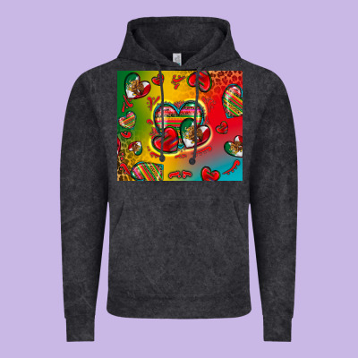 Mexico Hearts Vintage Hoodie Designed By Zillion Design Studio