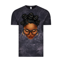 Cloud Black afro woman with bantu knots Vintage Tee - texasbilliewilder