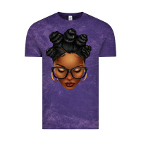 Cloud Purple afro woman with bantu knots Vintage Tee - texasbilliewilder