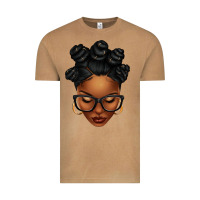 Vintage Camel afro woman with bantu knots Vintage Tee - texasbilliewilder