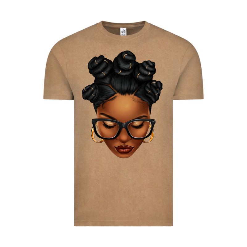 Afro Woman With Bantu Knots Vintage Tee by texasbilliewilder | Teevron