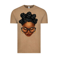 Vintage Coffee afro woman with bantu knots Vintage Tee - texasbilliewilder