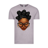 Vintage Zinc afro woman with bantu knots Vintage Tee - texasbilliewilder