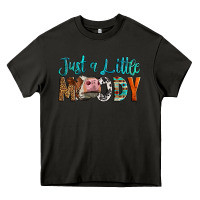 Asphalt Western Just A Little Moody Cow Heavy Core Tee - LillyAllenDesigns
