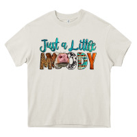 Cream Western Just A Little Moody Cow Heavy Core Tee - LillyAllenDesigns