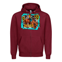 Burgundy western rodeo Zipper Hoodie - JahusDesignShop
