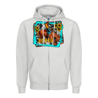 Dove Grey western rodeo Zipper Hoodie - JahusDesignShop