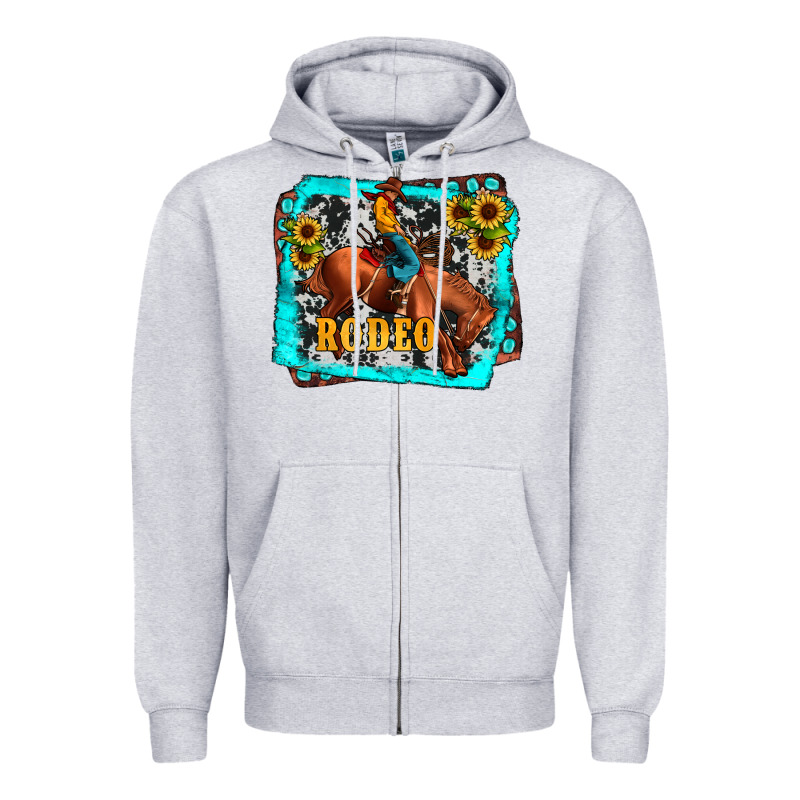 Western Rodeo Zipper Hoodie by JahusDesignShop | Teevron