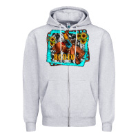 Heather Grey western rodeo Zipper Hoodie - JahusDesignShop
