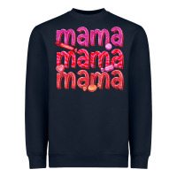 Navy mama mama mama valentines day Heavyweight Sweatshirt - texasbilliewilder