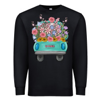 Black truck with flowers Premium Sweatshirt - MaliasSmallBusiness