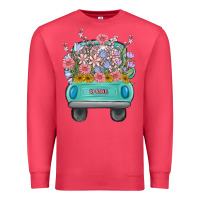 Cardinal truck with flowers Premium Sweatshirt - MaliasSmallBusiness