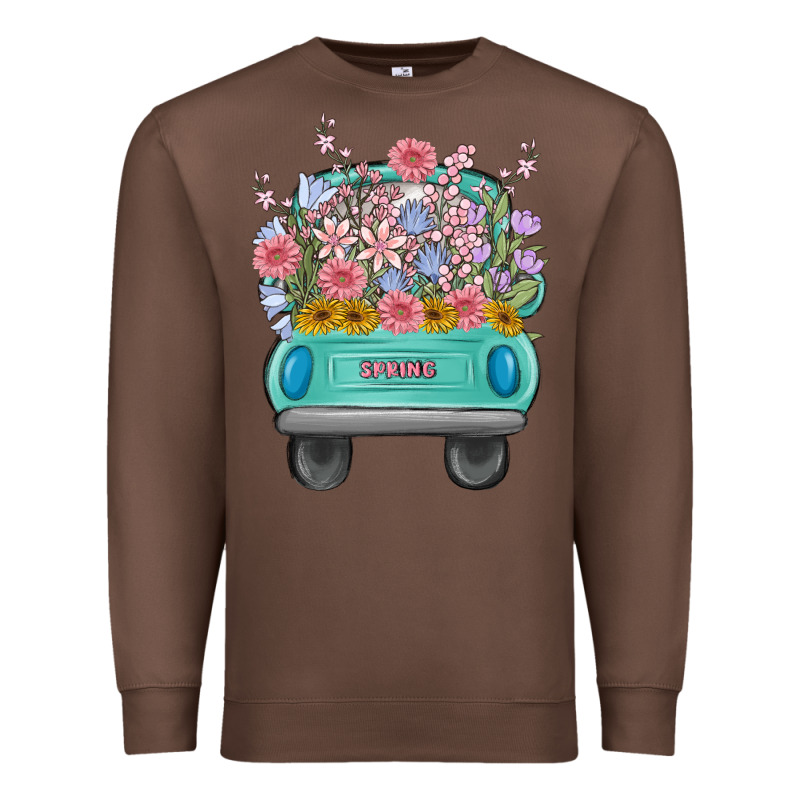 Truck With Flowers Premium Sweatshirt by MaliasSmallBusiness | Teevron