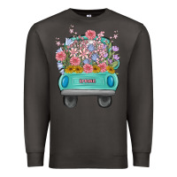 Smoke truck with flowers Premium Sweatshirt - MaliasSmallBusiness