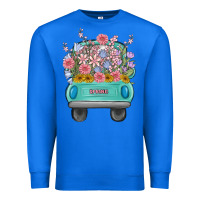 True Royal truck with flowers Premium Sweatshirt - MaliasSmallBusiness
