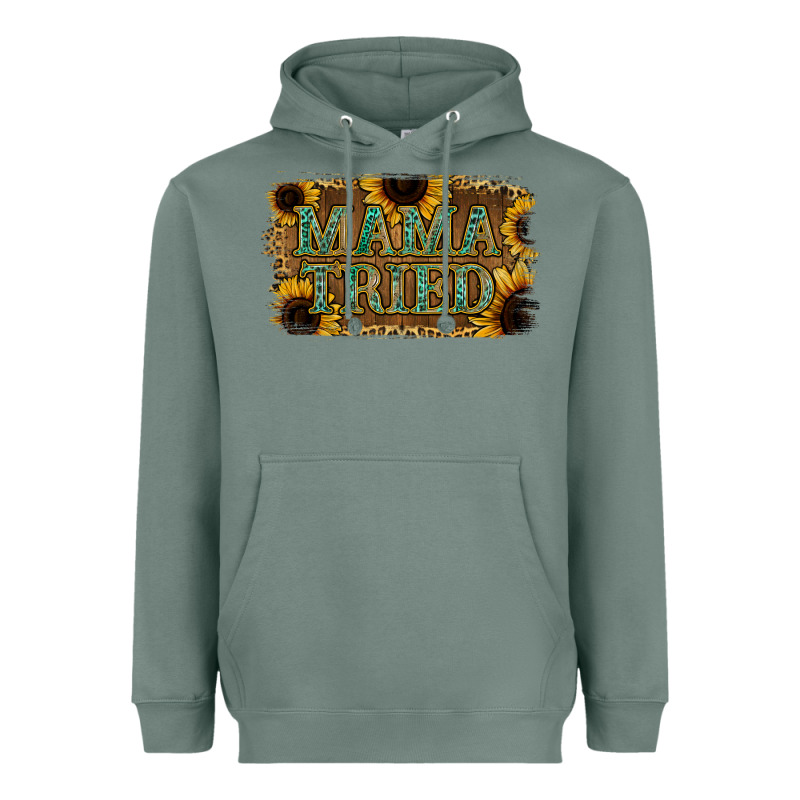 Sunflower Leopard Mama Tried Heavyweight Hoodie by Jasminsmagicworld | Teevron
