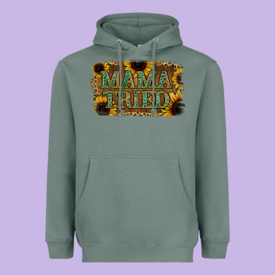 Sunflower Leopard Mama Tried Heavyweight Hoodie Designed By Jasminsmagicworld