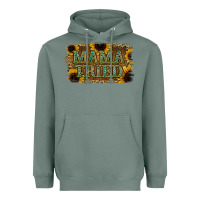 Sage Sunflower Leopard Mama Tried Heavyweight Hoodie - Jasminsmagicworld