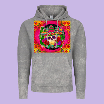 Mexican Skull Vintage Hoodie Designed By Zillion Design Studio