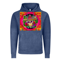 Vintage Denim mexican skull Vintage Hoodie - Zillion Design Studio