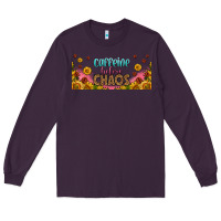 Plum caffeine before chaos 16oz libbey cup Long Sleeve Tee - HRA Design Shop
