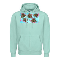 Seafoam dinosaur stegosaurus sippy cup Zipper Hoodie - Artiststas