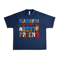 Navy diamonds are a girl's best friend baseball Urban Heavy Tee - Zillion Design Studio