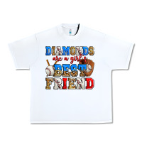 Diamonds Are A Girl's Best Friend Baseball Urban Heavy Tee | Teevron