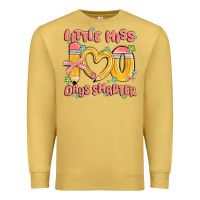 Antique Gold little miss 100 days smarter Premium Sweatshirt - MaliasSmallBusiness
